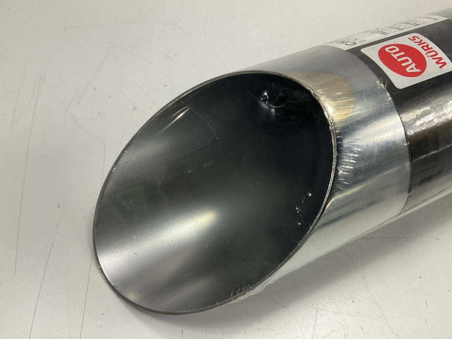 (2) Auto Wurks 18004 Chrome Exhaust Tip, 2-1/4'' Inlet, 2-7/8'' Outlet, 18'' Long
