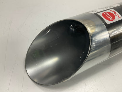 (2) Auto Wurks 18004 Chrome Exhaust Tip, 2-1/4'' Inlet, 2-7/8'' Outlet, 18'' Long
