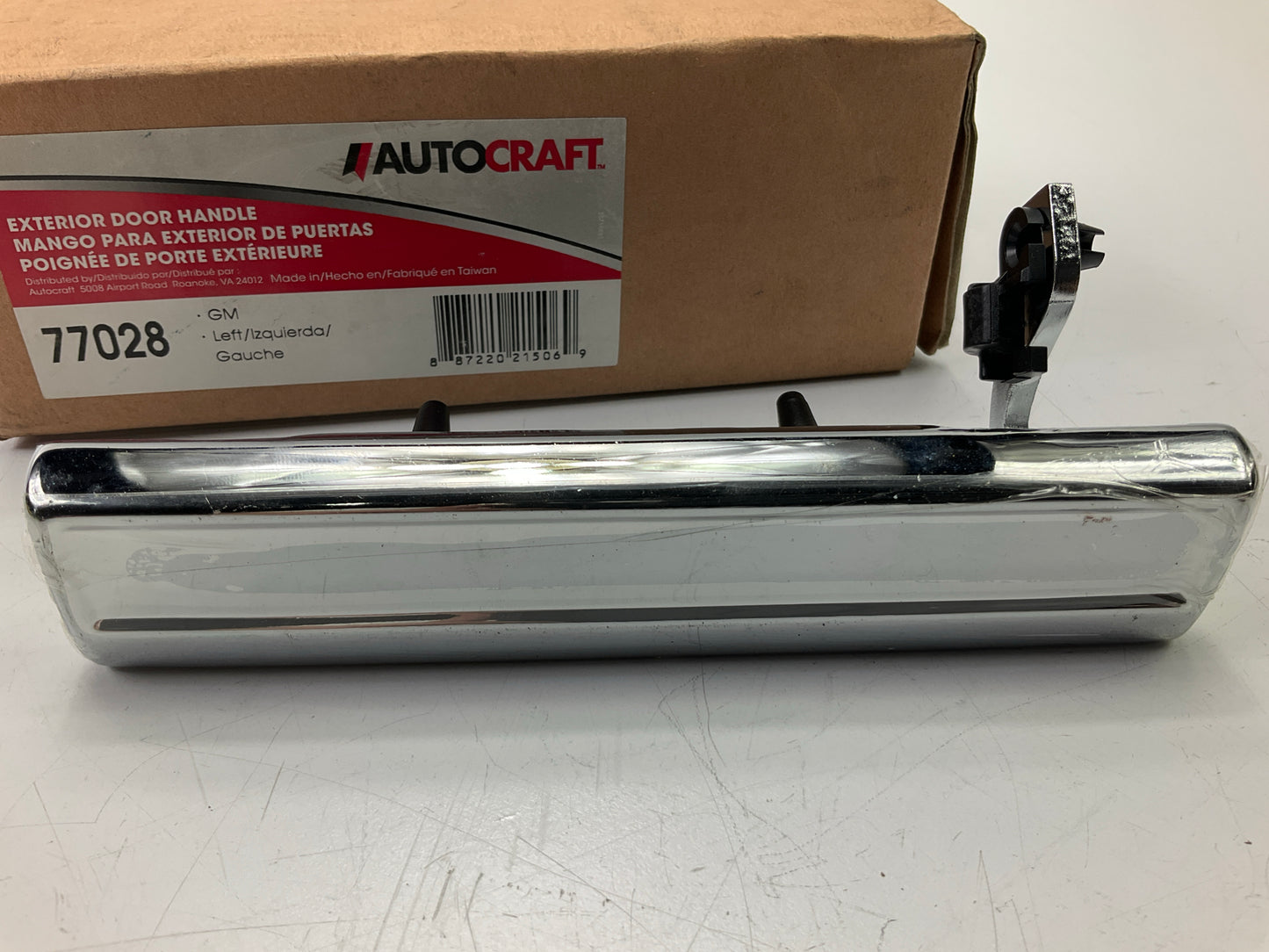 Autocraft 77028 Front Left Drivers Side Exterior Door Handle, Chrome