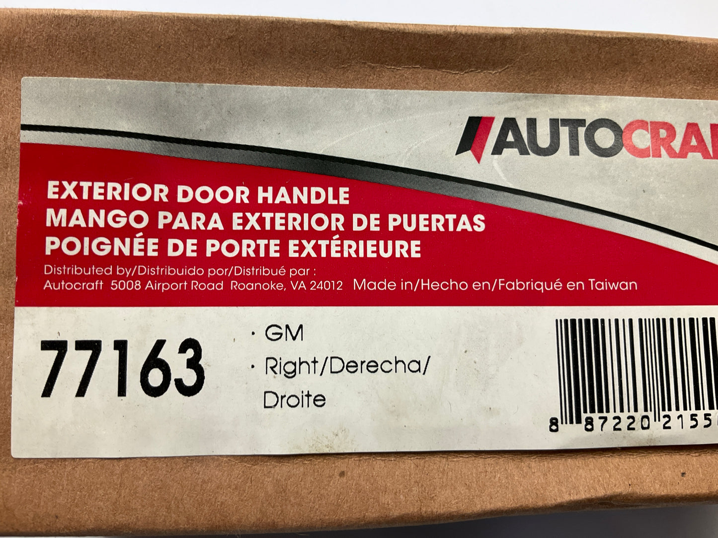 Autocraft 77163 Front Right Passenger Side Exterior Door Handle