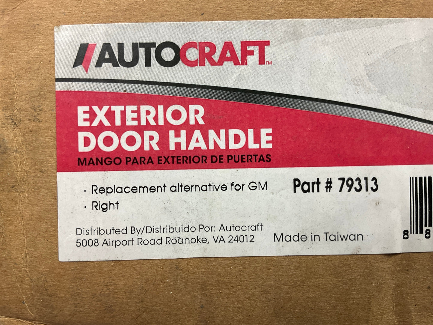 Autocraft 79313 Rear Right Passenger Side Exterior Door Handle