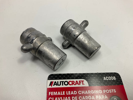 (2) Autocraft AC008 Female Lead Charging Post For 3/8'' Stud Post Batteries