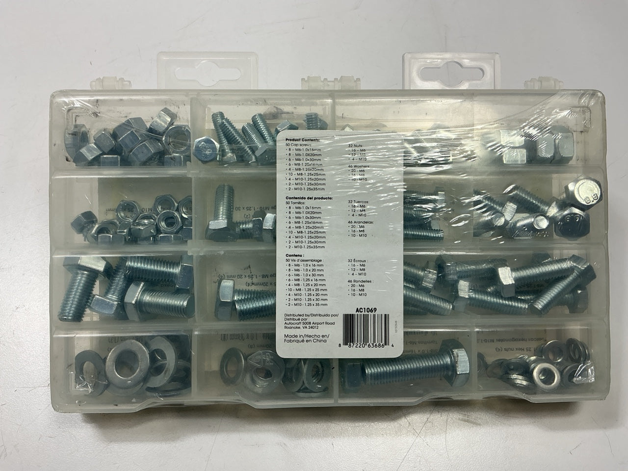 Class 8 JIS 128 Piece Metric Fastener Value Pack: Metric Bolts, Nuts, & Washers