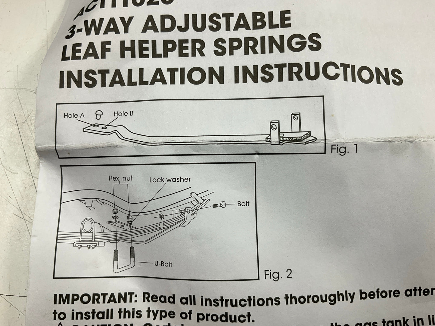 Autocraft AC111020 Adjustable 3-Way Leaf Helper Springs