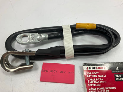 Autocraft AC149HS -26'' Top Post Battery Cable, 4 Gauge W/ Heat Shrink