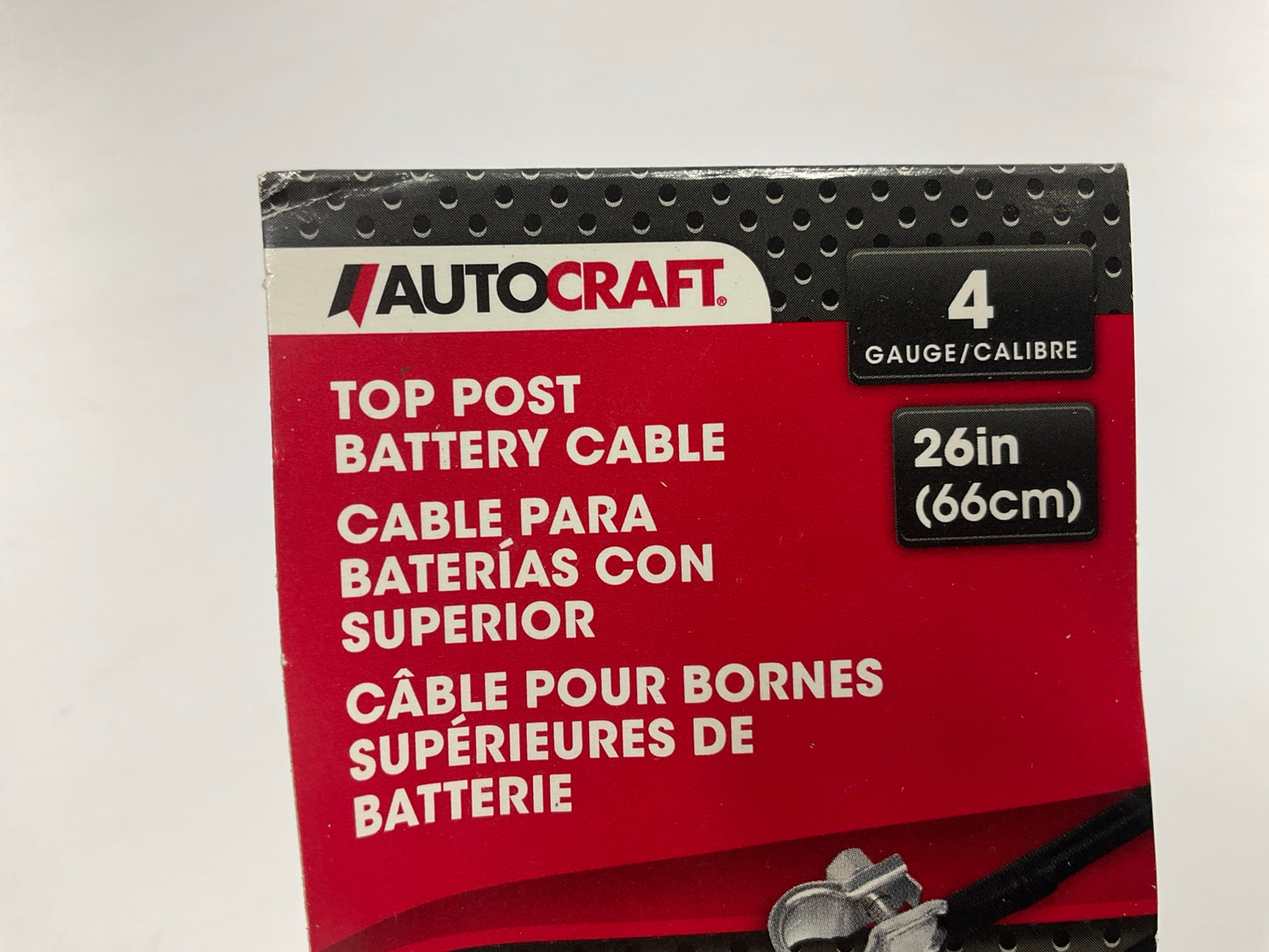 Autocraft AC149HS -26'' Top Post Battery Cable, 4 Gauge W/ Heat Shrink