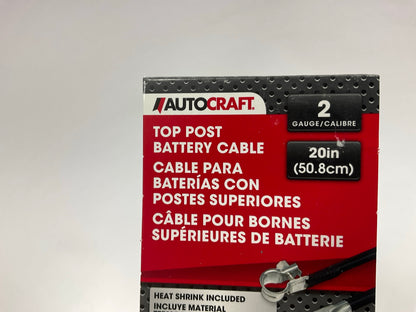 Autocraft AC183HS - 20''  Top Post Battery Cable 2 Gauge W/ Heat Shrink