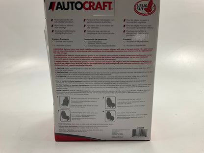 Autocraft AC2004B Black Universal Bucket Seat Cover - PAIR