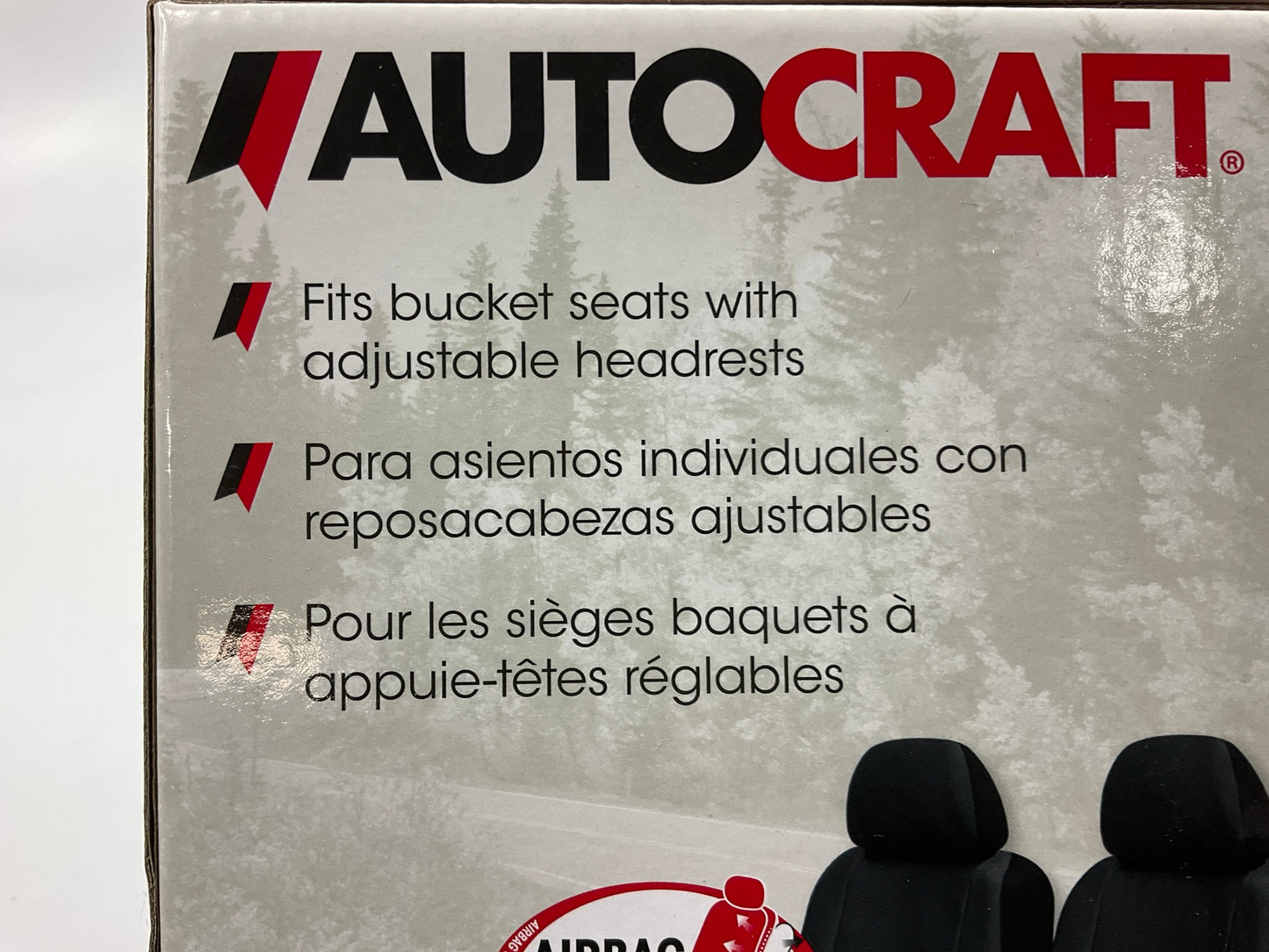 Autocraft AC2004B Black Universal Bucket Seat Cover - PAIR