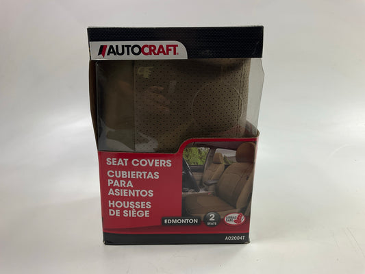 Autocraft AC2004T Seat Cover Set Brown, For Bucket Seats W Adjustable Head Rests