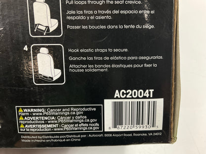Autocraft AC2004T Seat Cover Set Brown, For Bucket Seats W Adjustable Head Rests