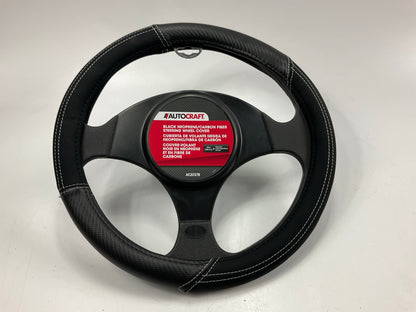 Autocraft AC2037B Steering Wheel Cover - 15'' & Smaller Diameter, Black