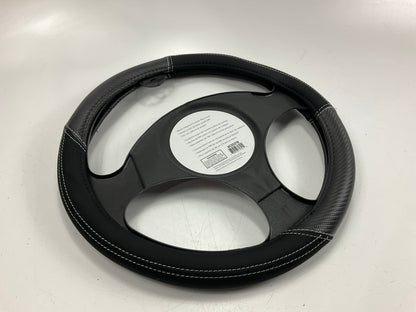 Autocraft AC2037B Steering Wheel Cover - 15'' & Smaller Diameter, Black