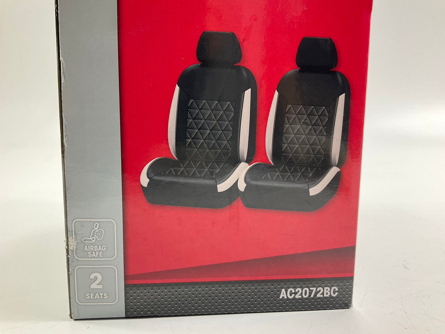 Autocraft AC2072BC Car & SUV Black/Cream Faux Leather Seat Cover - PAIR