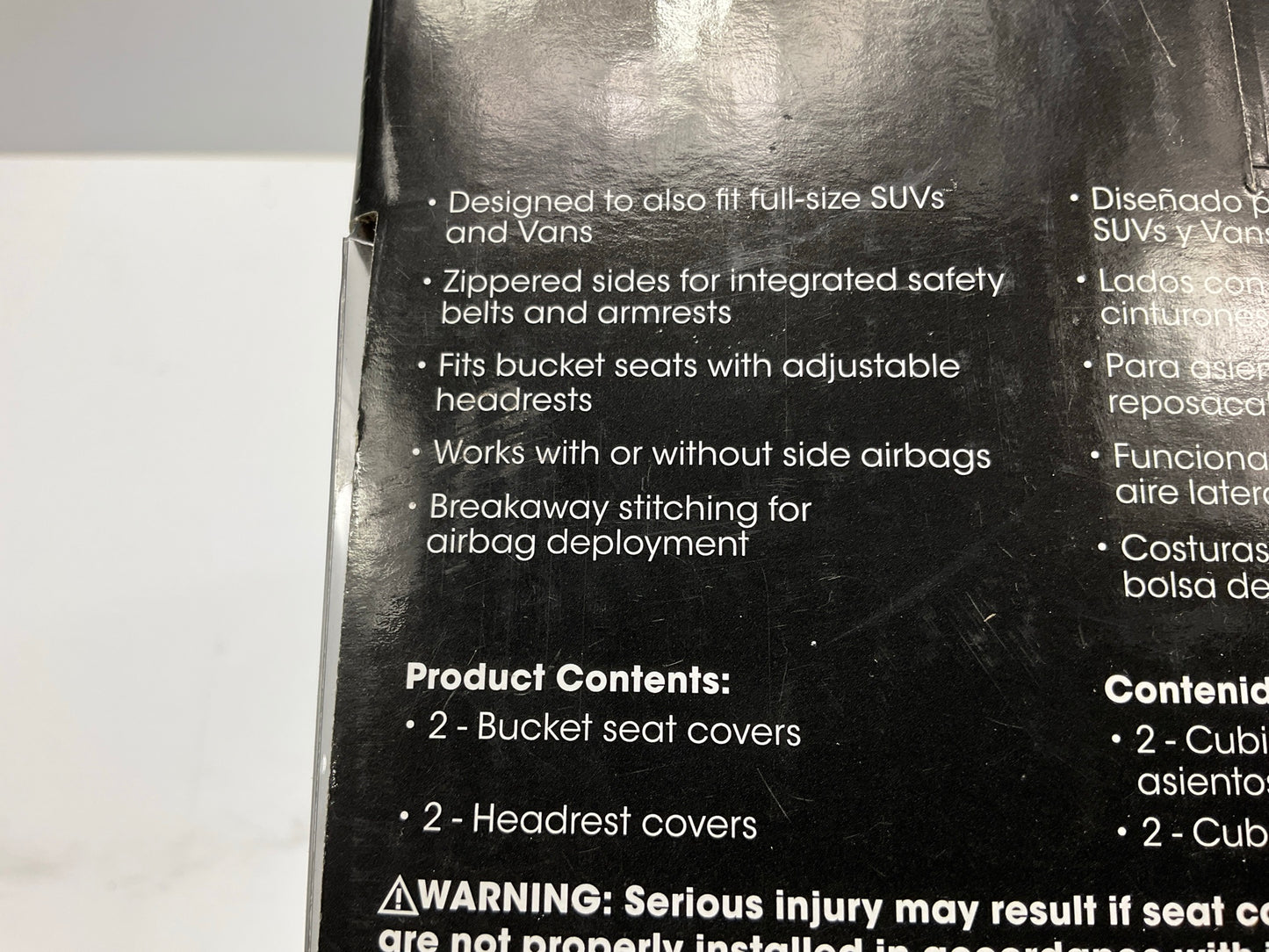 Autocraft AC2079B Truck & SUV Black Bucket Seat Cover - 2 Pack