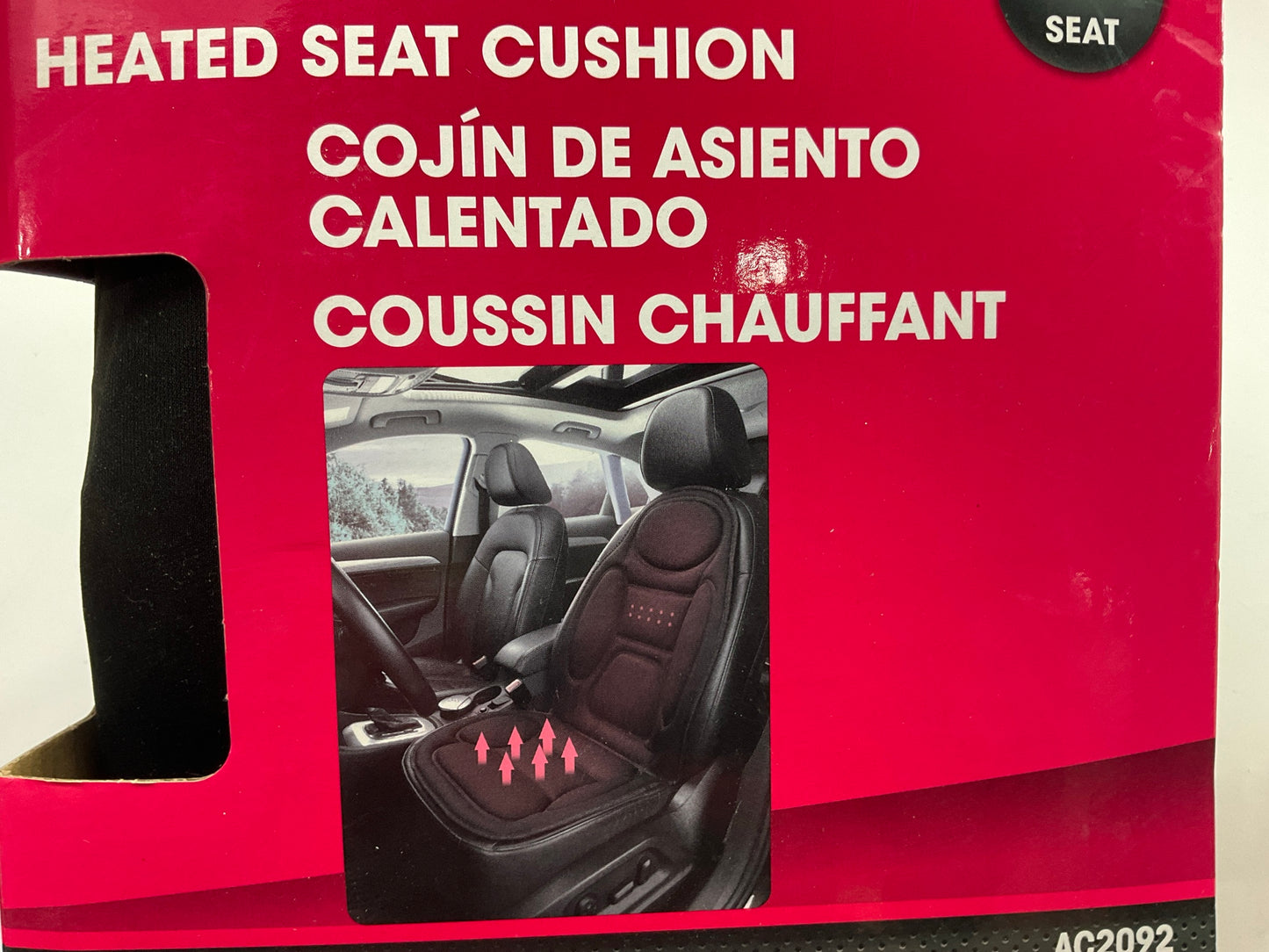 (2) Autocraft AC2092 Universal Heated Car Seat Pad Cushion 12V DC Outlet