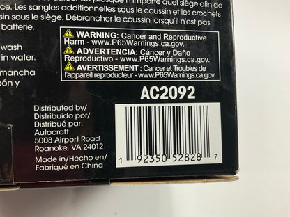 (2) Autocraft AC2092 Universal Heated Car Seat Pad Cushion 12V DC Outlet