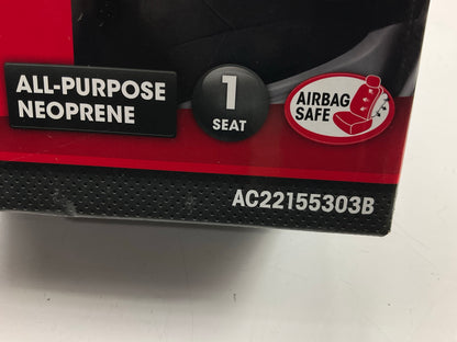(2) Autocraft AC22155303B Classic, Universal, Bucket Seat Cover Black Neoprene