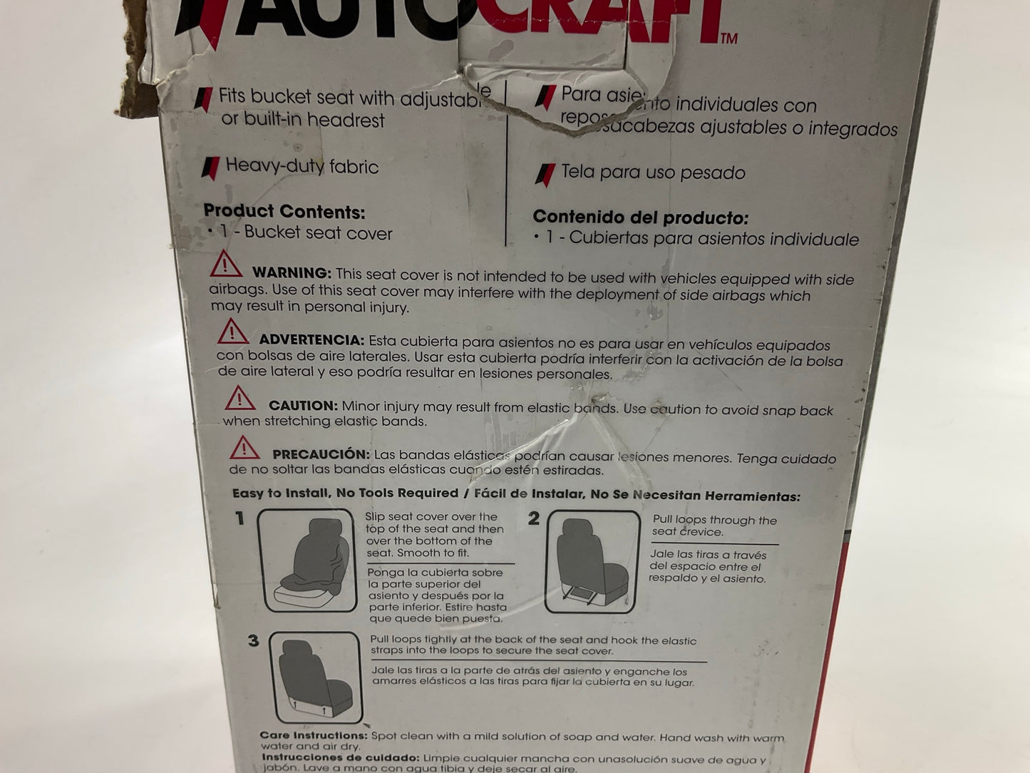 Autocraft AC22155303B Classic, Universal, Bucket Seat Cover Black Neoprene