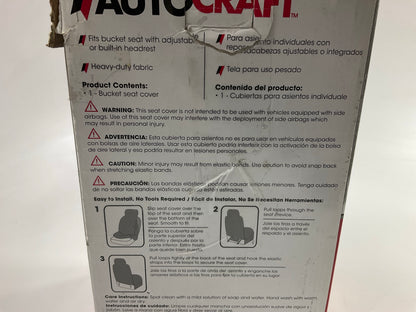 Autocraft AC22155303B Classic, Universal, Bucket Seat Cover Black Neoprene
