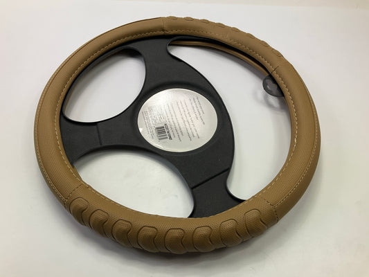 Autocraft AC221761098T - 14.5'' - 15'' Tan Action Grip Steering Wheel Cover
