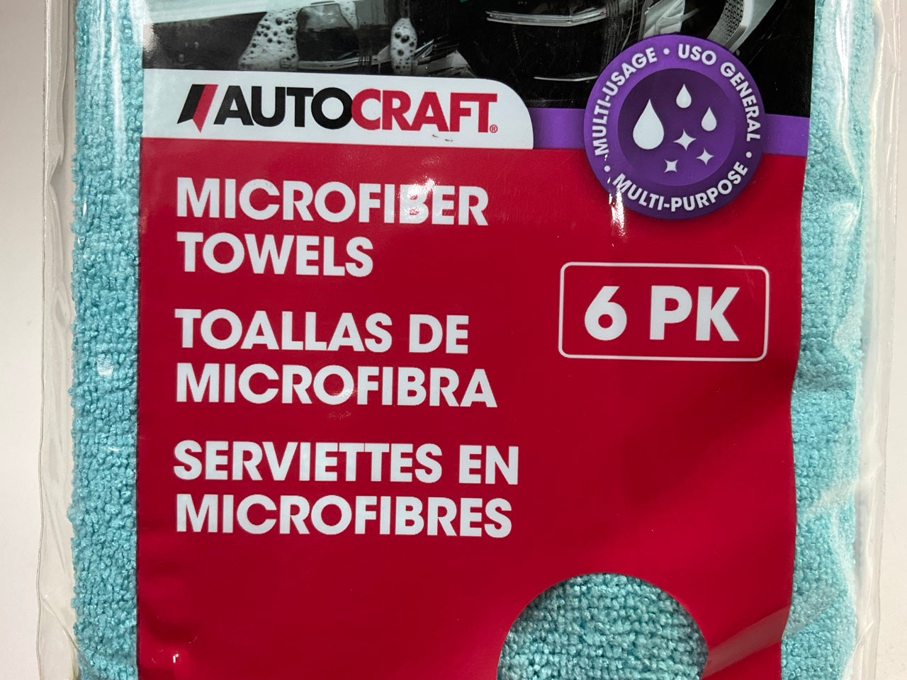 Autocraft AC23 Microfiber Multi-Purpose Towels 12'' X 16'' - Pack Of 6