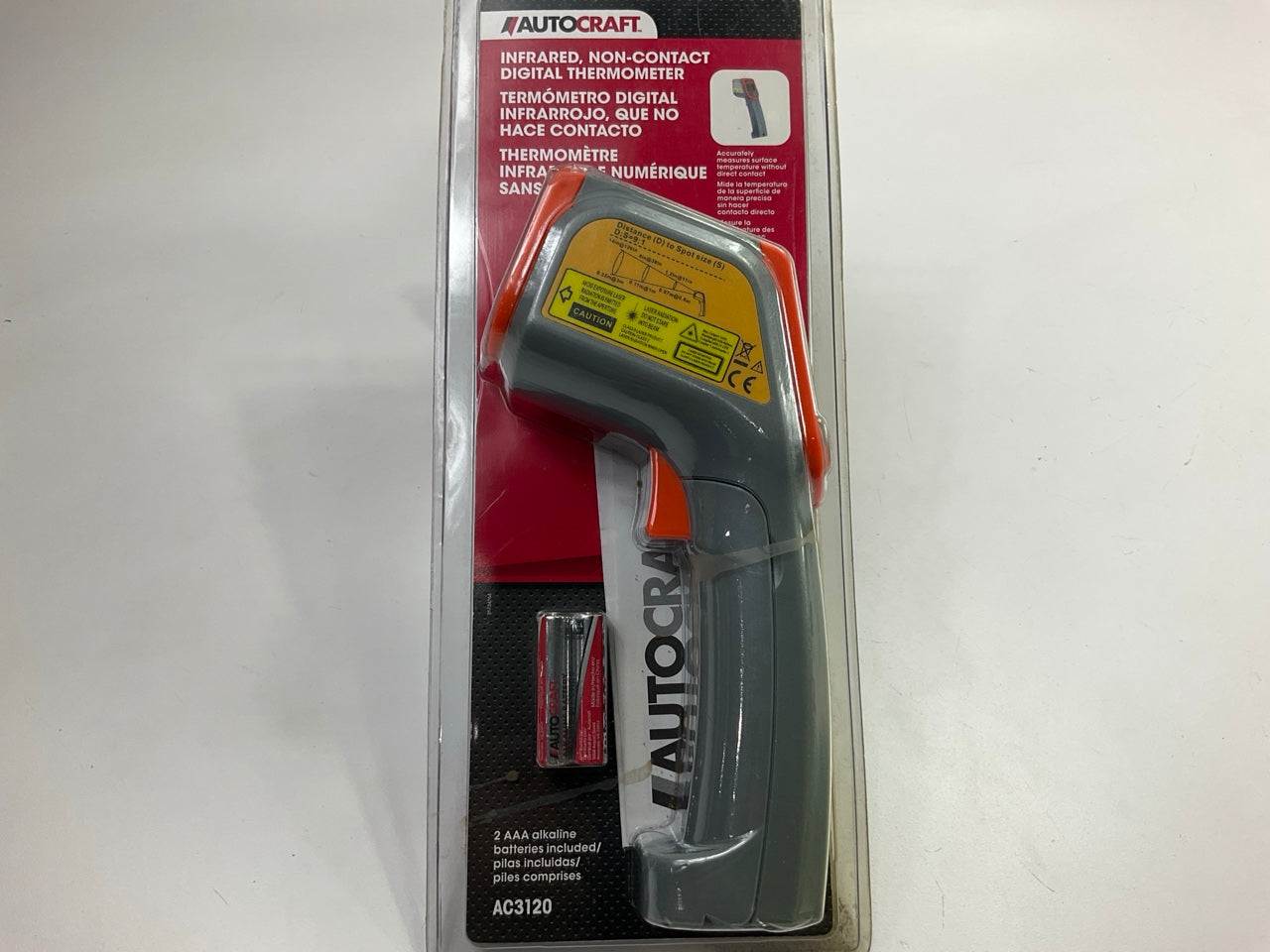 Non-Contact Infrared Laser Thermometer Gun, Digital -76° To 1022° Temperature