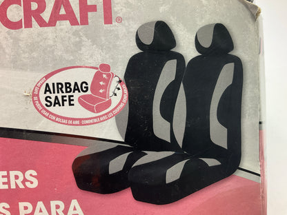 Autocraft AC318712G Bucket Seat Covers, DOES (2) Seats, Black / Gray