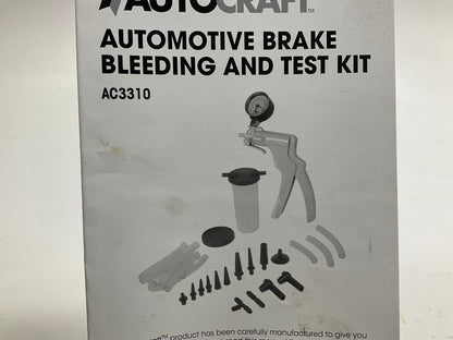 Autocraft AC3310 Automotive Brake Bleeding And Test Kit - DETERIORATED TUBE