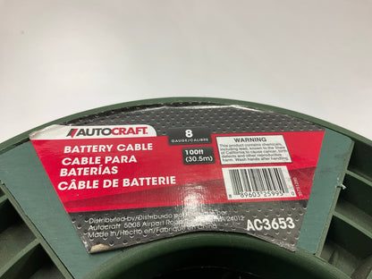 Autocraft AC3653 - 98' Battery Cable Black Ground Cable, 8 Gauge