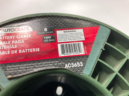 Autocraft AC3653 - 98' Battery Cable Black Ground Cable, 8 Gauge