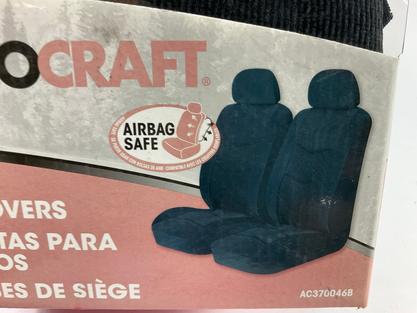 Autocraft AC370046B Seat Cover Set Black Bucket Seats W Adjustable Head Rests
