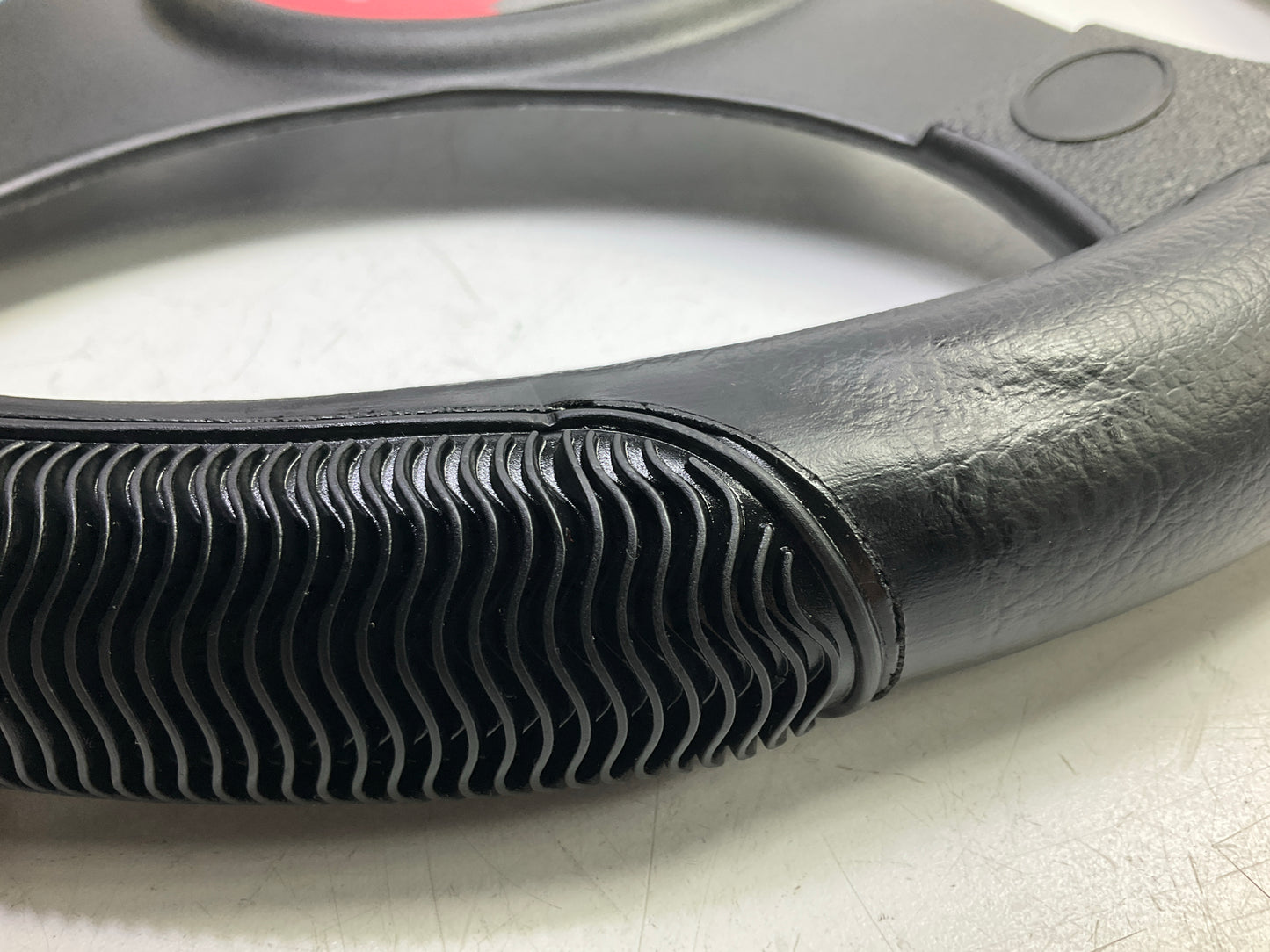 Autocraft AC39852B 15'' Black Massage Grip Steering Wheel Cover