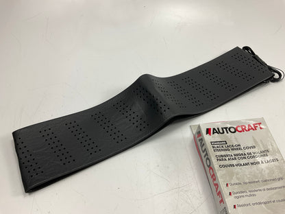 Autocraft AC40012B Black Lace-on Steering Wheel Cover, 3-7/8'' Width