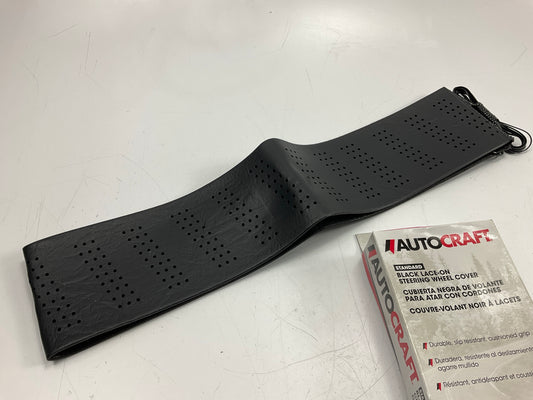 Autocraft AC40012B Black Lace-on Steering Wheel Cover, 3-7/8'' Width