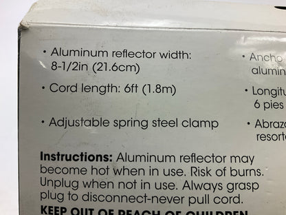 Autocraft AC4448 8.5'' Aluminum Clamp-On Work Light Lamp - Up To 150W