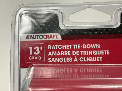 Autocraft AC44 13ft 4m Ratchet Tie-Down 300 Lb Load Limit 900 Lb Break Strenght