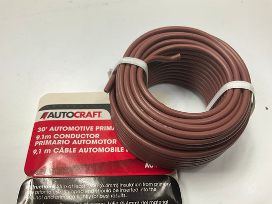 Autocraft AC4520 - 30 Ft Automotive Primary Brown Wire, 16 Gauge