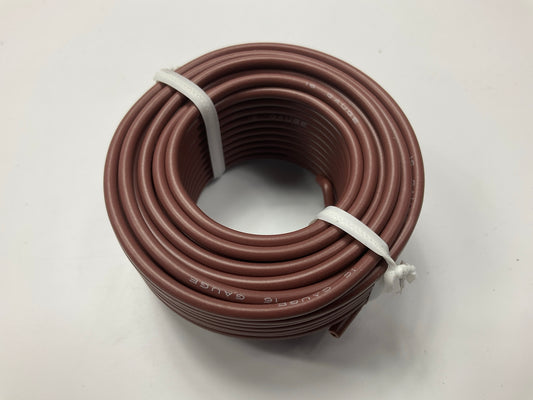 Autocraft AC4520 - 30 Ft Automotive Primary Brown Wire, 16 Gauge