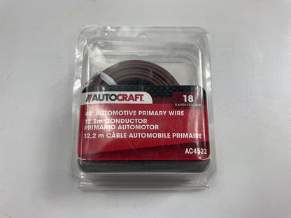 Autocraft AC4522 - 40' Automotive Primary Wire, Brown, 48 Gauge