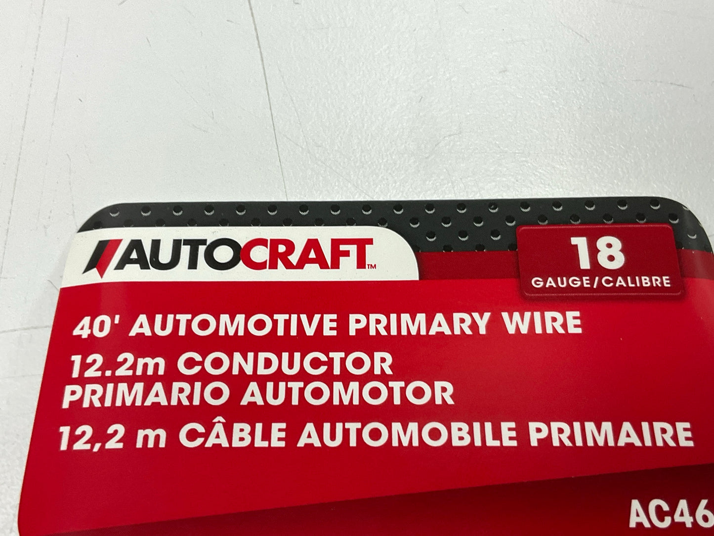 Autocraft AC460 40' Automotive Primary Wire - Black, 18 Gauge