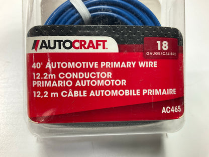 Autocraft AC465 Automotive Primary Wire 18 Gauge, 40' Long, Blue
