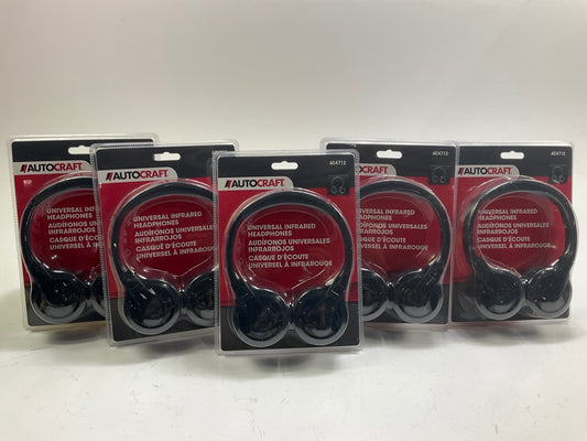 5 Sets AutoCraft AC4712 Universal Infrared Headphones (wireless IR) Head Phones