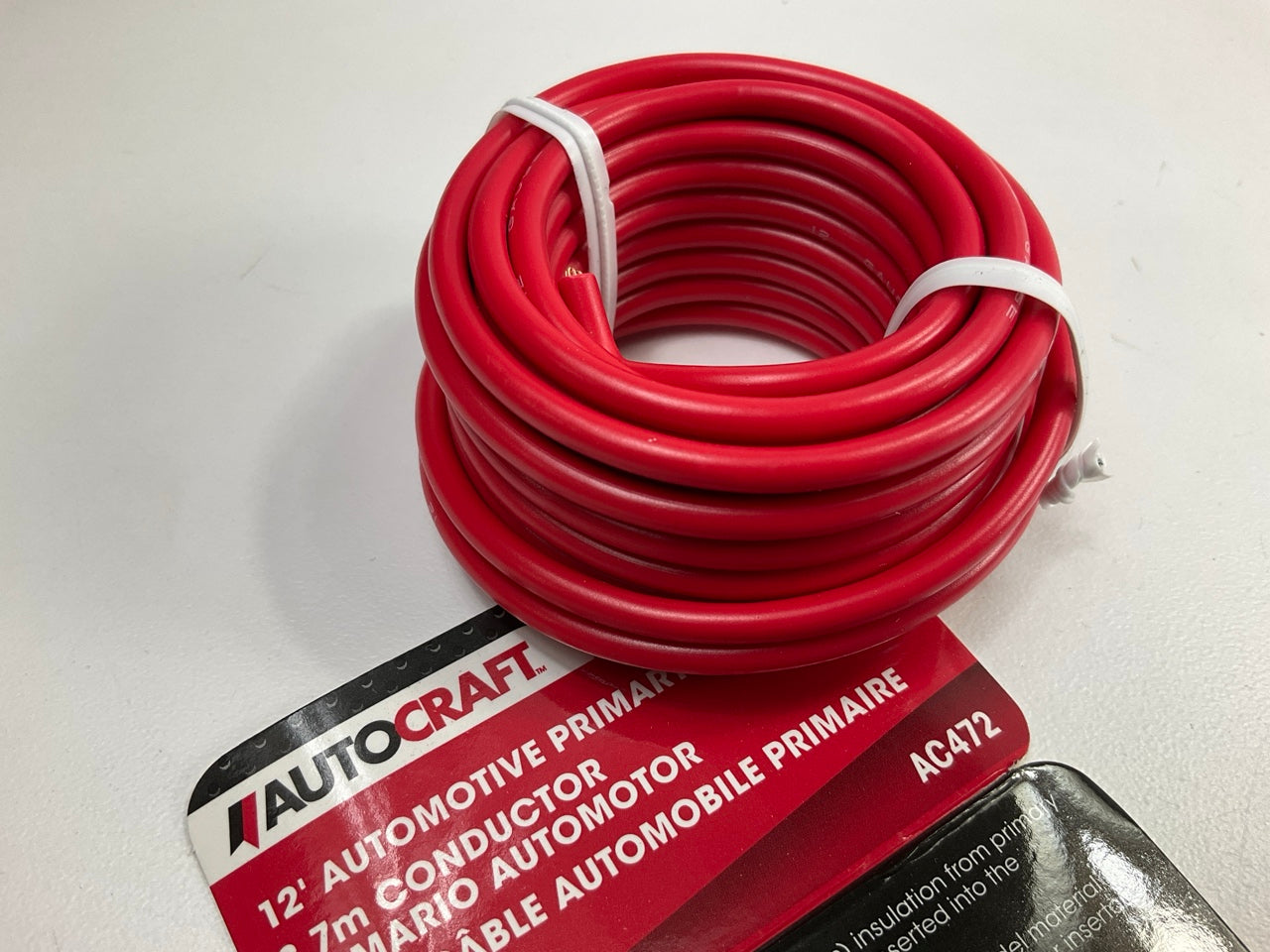 Autocraft AC472 - 12 Ft Automotive Primary RED Wire, 12 Gauge