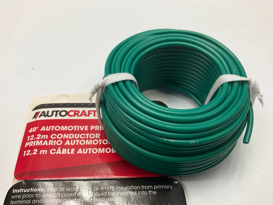 Autocraft AC474 - 40 Ft Automotive Primary Green Wire, 18 Gauge