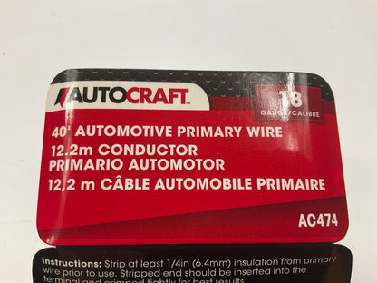 Autocraft AC474 - 40 Ft Automotive Primary Green Wire, 18 Gauge