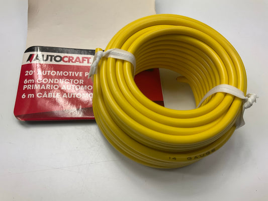Autocraft AC479 - 20 Ft Automotive Primary Yellow Wire, 14 Gauge
