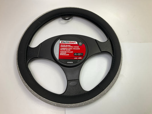 Autocraft AC4829S - 15'' Silver Rhinestone Steering Wheel Cover