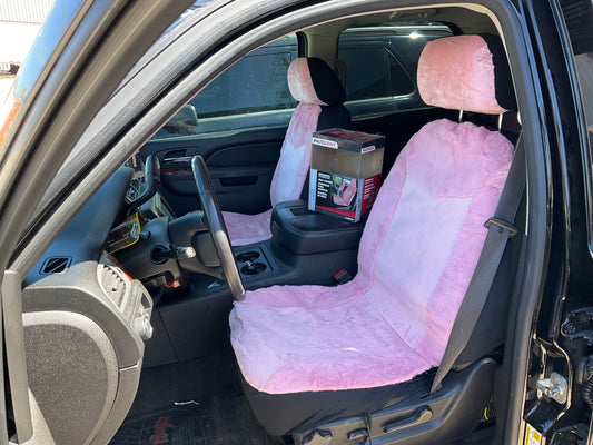 Autocraft AC4835PK Bucket PINK Seat Covers (PAIR) W/ Headrest Covers
