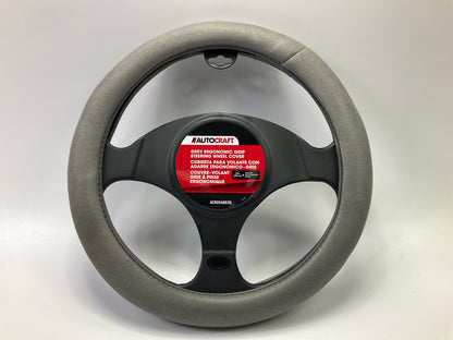 Autocraft AC5054857G - 15'' Grey Ergonomic Memory Foam Grip Steering Wheel Cover